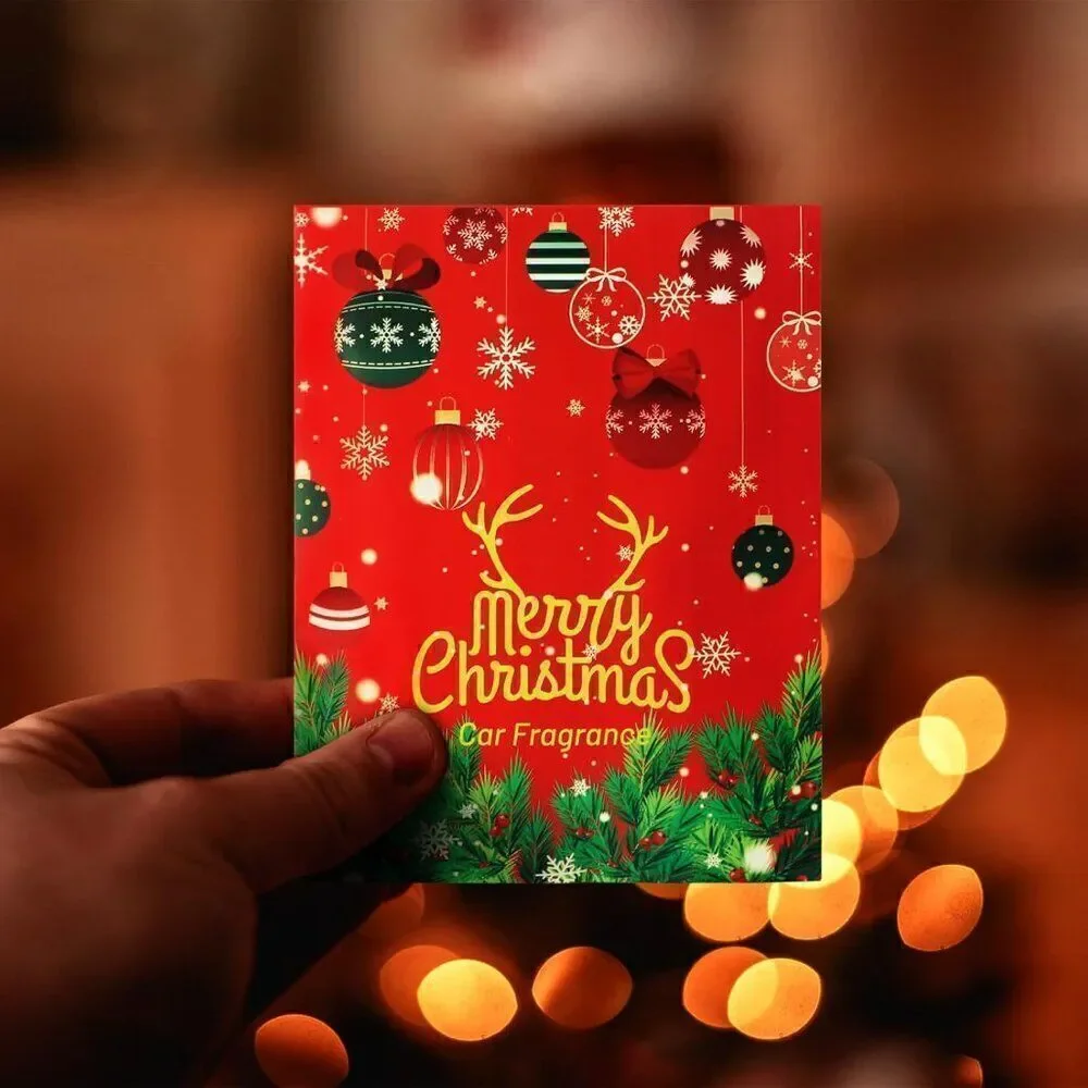 Set of 6 Car Interior Air Freshener Hanging Paper Christmas Accessories